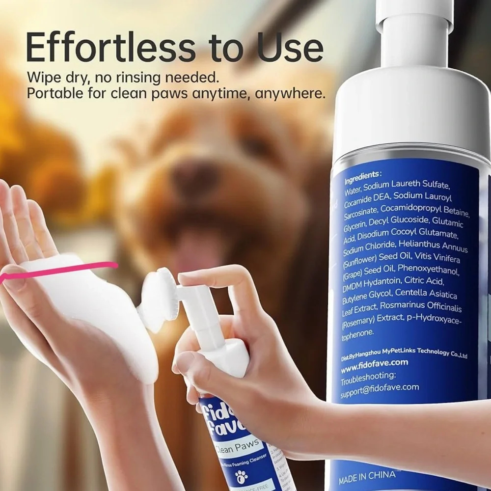 Clean Paws No-Rinse Foaming Cleanser - Blue